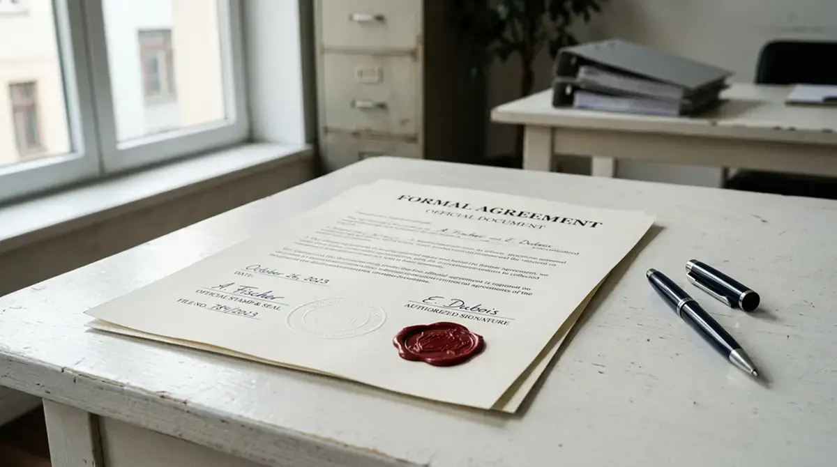 Offizielles Dokument mit Behördenstempel und neutralem Hintergrund, symbolisiert deutsche Glücksspielregulierung