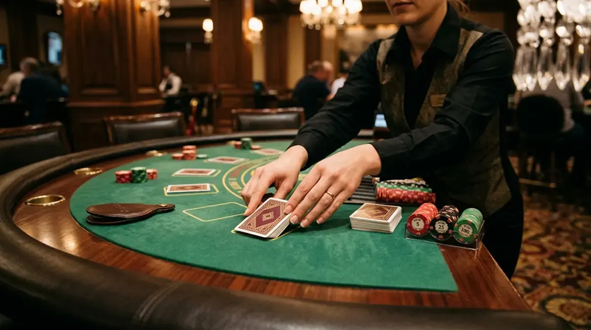 Casino Hold'em und Three Card Poker Live-Dealer Tisch in Spielbank