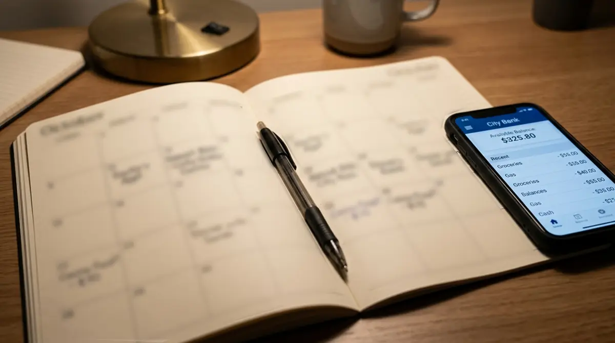 Kalender mit markierten Einzahlungsterminen und monatlichem Limit