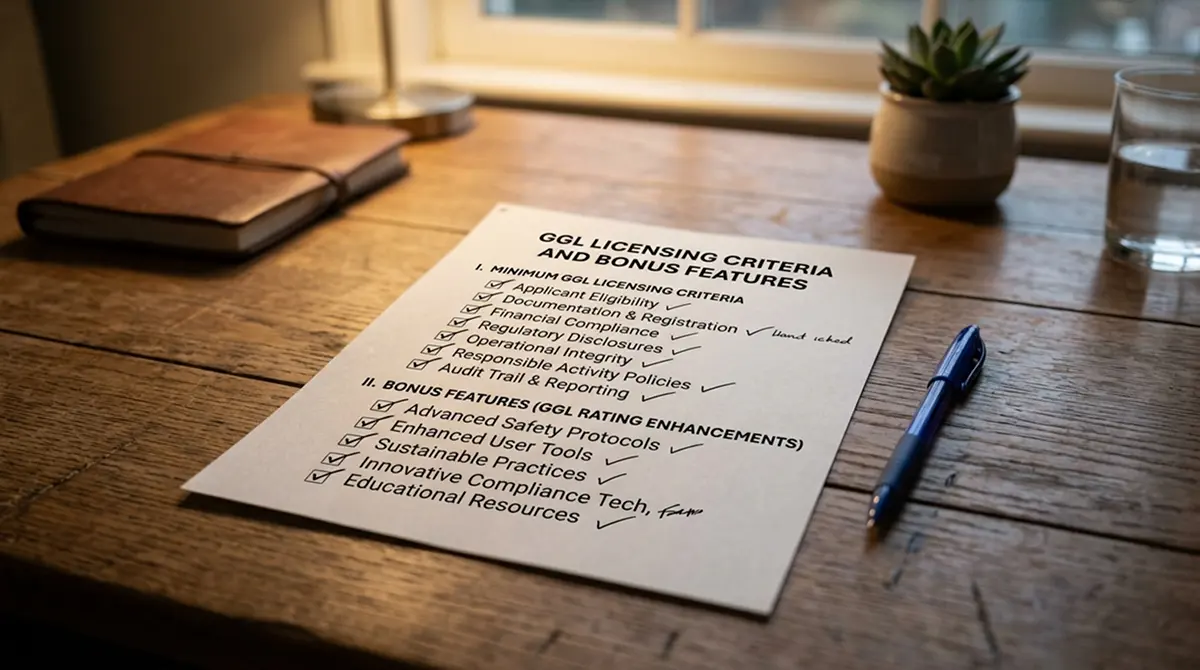 Checkliste mit GGL-Kriterien und Bonusmerkmalen