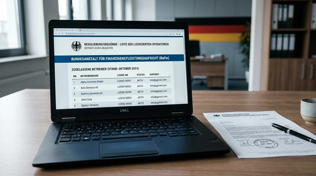 GGL-Whitelist-Dokument mit lizenzierten Casino-Anbietern