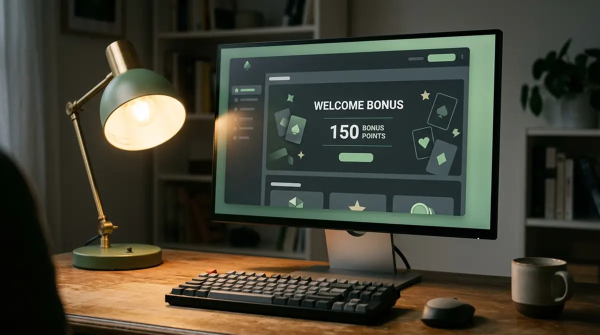 NV Casino Desktop-Oberfläche mit Krypto-Einzahlung und 150-FS-Aktion
