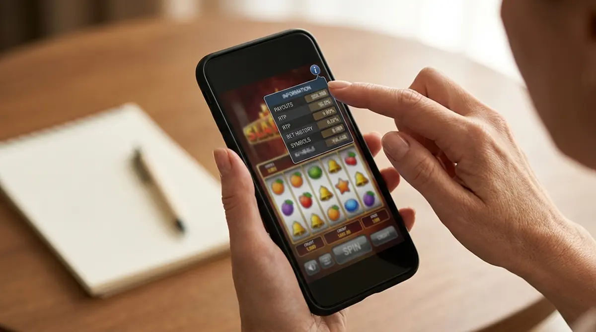 Hand tippt auf ein Informationssymbol am Smartphone-Bildschirm
