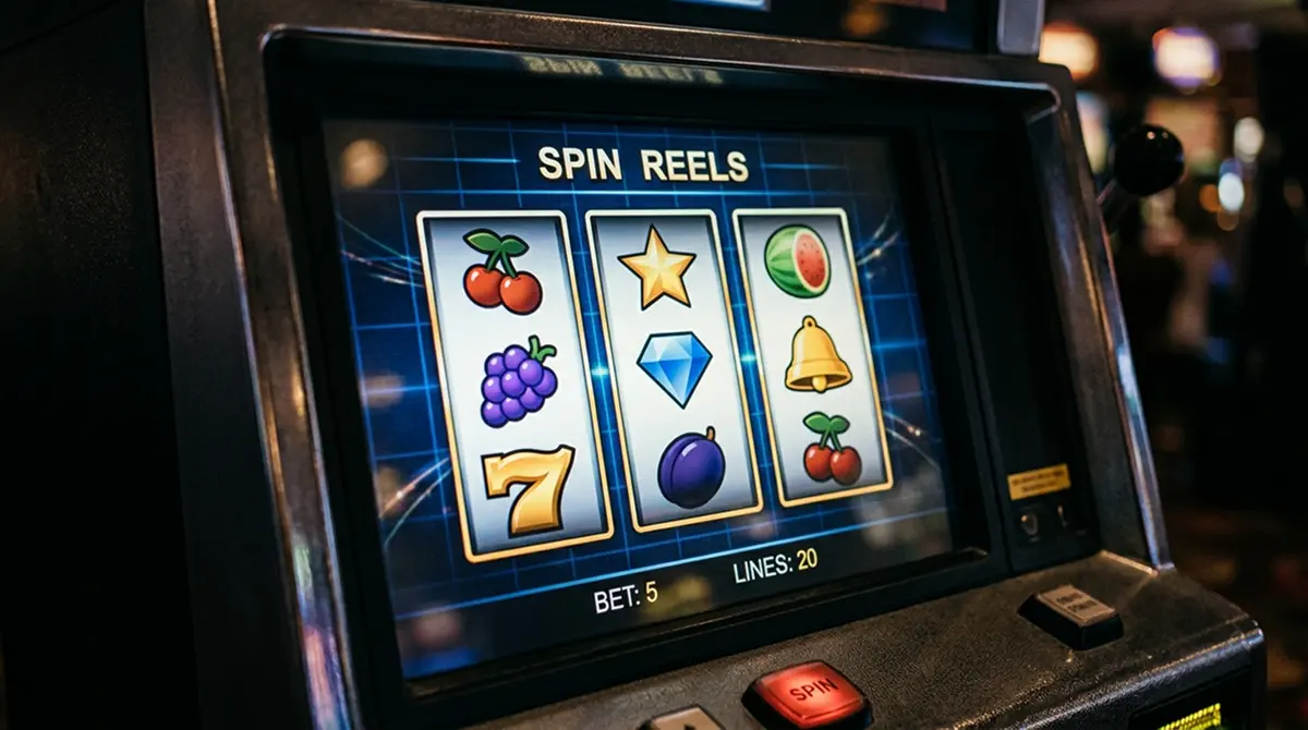 Walzen eines Spielautomaten für Freispiele ohne Einzahlung