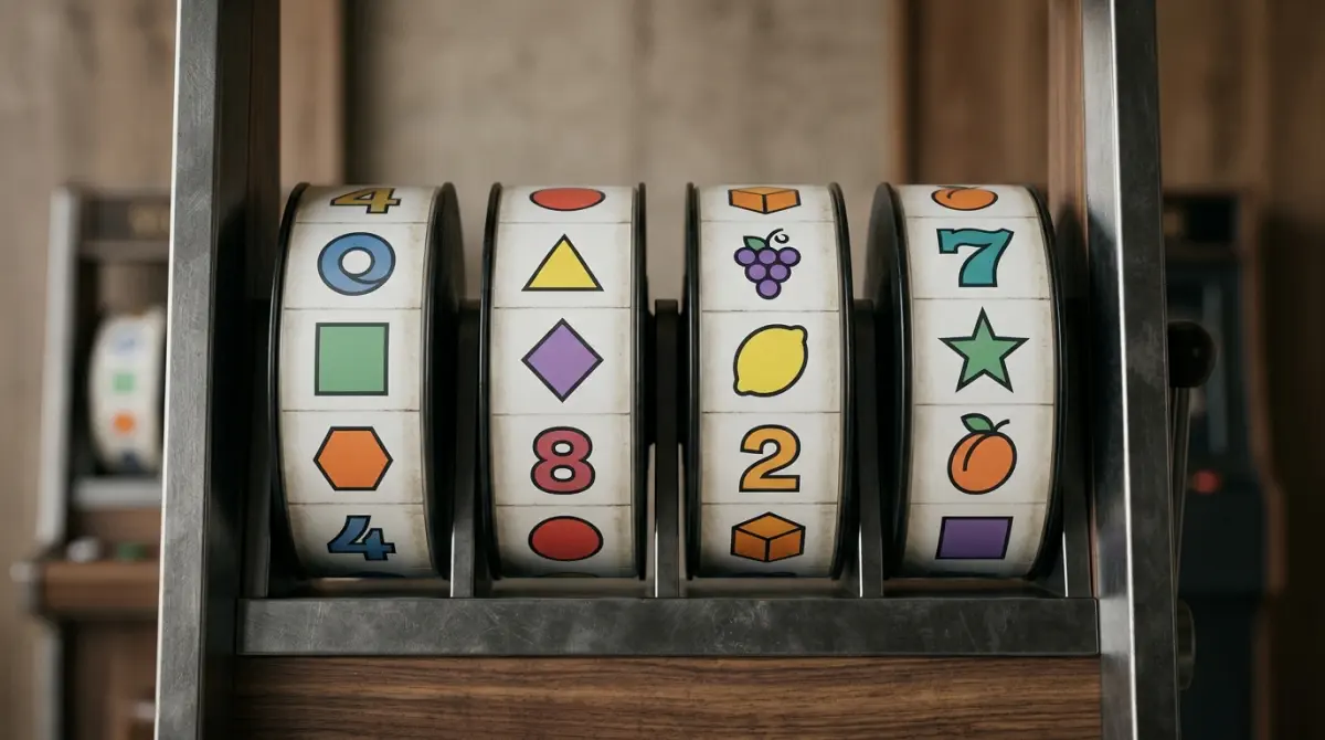 Reihe generischer Spielautomaten-Walzen ohne Markenzeichen