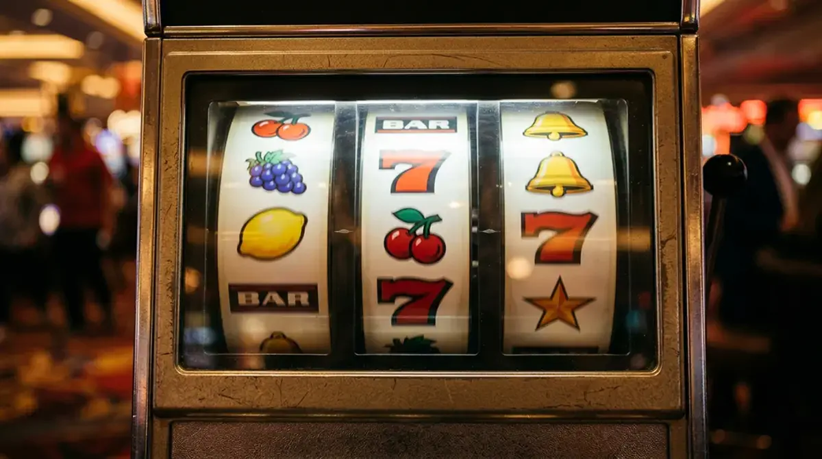 Walzen eines Spielautomaten mit neutralen Symbolen ohne Markenkennung